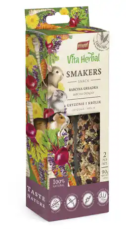 ⁨Vita Herbal Smakers Babcina grządka dla gryzoni i królika op.2 szt⁩ w sklepie Wasserman.eu