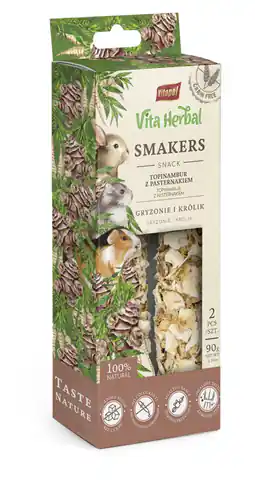 ⁨Vita Herbal Smakers Topinambur z pasternakiem dla gryzoni i królika op.2 szt⁩ w sklepie Wasserman.eu