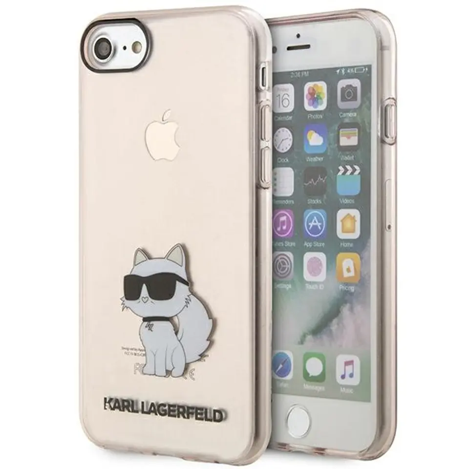 ⁨Karl Lagerfeld KLHCI8HNCHTCP iPhone 7/8/ SE 2020 / SE 2022 różowy/pink hardcase Ikonik Choupette⁩ w sklepie Wasserman.eu