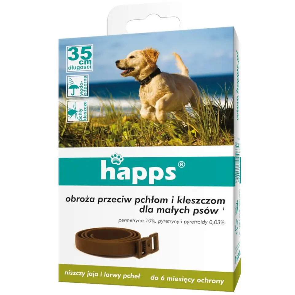 ⁨Collar against fleas and ticks for small dogs Happs⁩ at Wasserman.eu