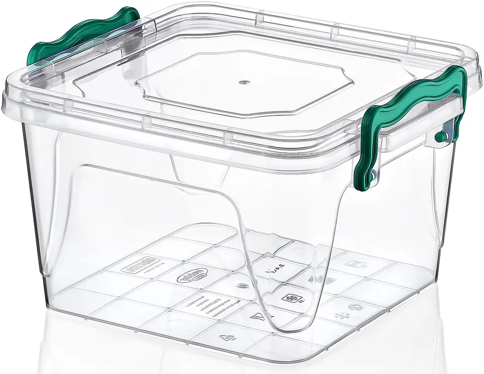 Pojemnik plastikowy 1,2L KWADRAT MULTI BOX z pokrywką w sklepie Wasserman.eu