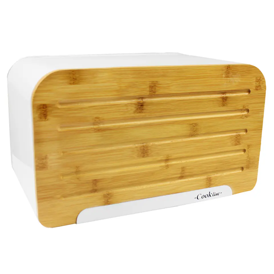 ⁨Chlebak z deską do krojenia 35x20x21cm BIAŁY⁩ w sklepie Wasserman.eu