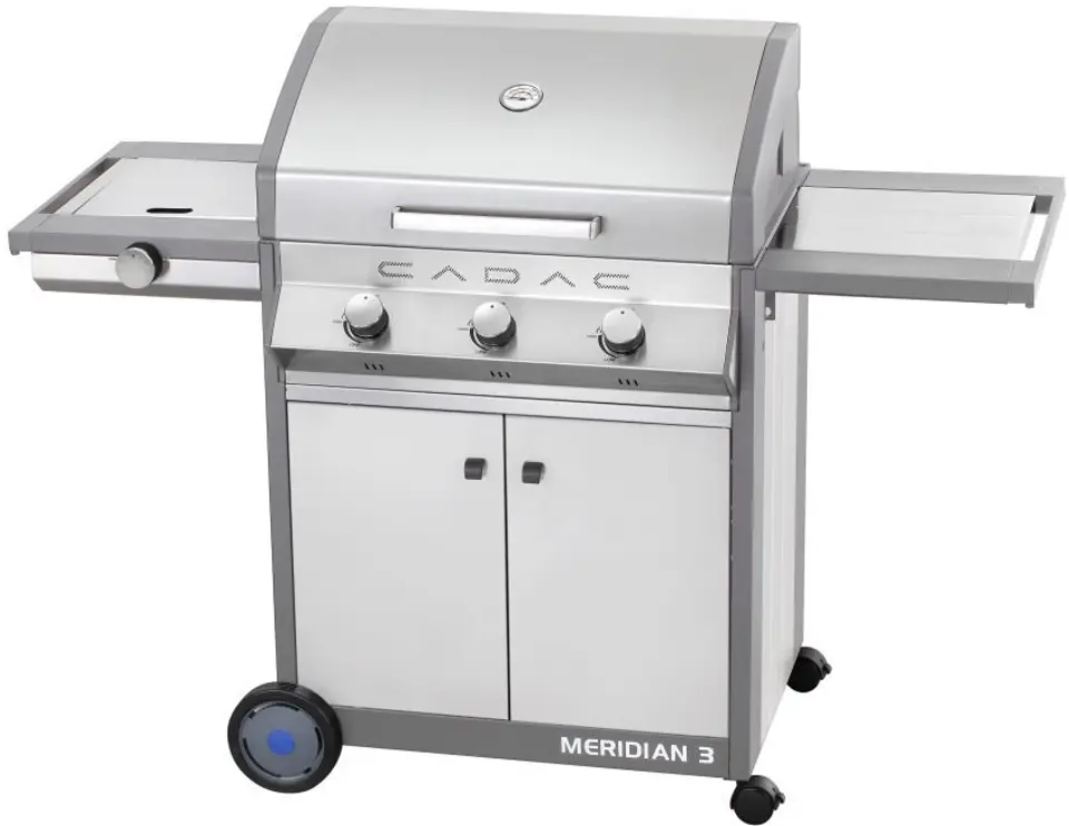 ⁨Grill gazowy stacjonarny MERIDIAN 3 ze stali nierdzewnej⁩ w sklepie Wasserman.eu