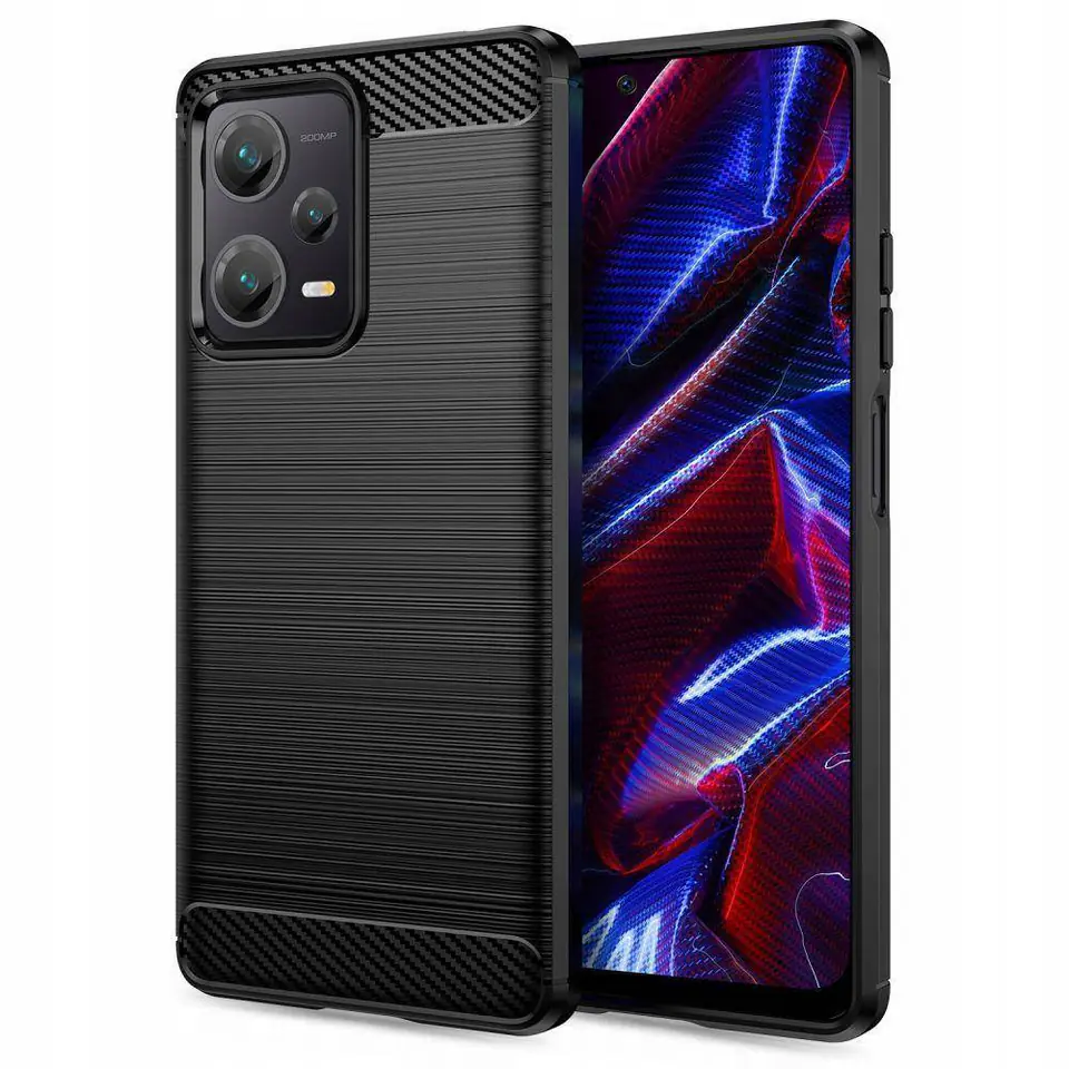 ⁨Etui XIAOMI REDMI NOTE 12 5G / POCO X5 5G Tech-Protect TPU Carbon czarne⁩ w sklepie Wasserman.eu