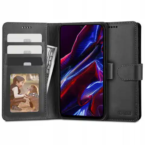 ⁨Etui XIAOMI REDMI NOTE 12 / POCO X5 5G Tech-Protect Wallet czarne⁩ w sklepie Wasserman.eu