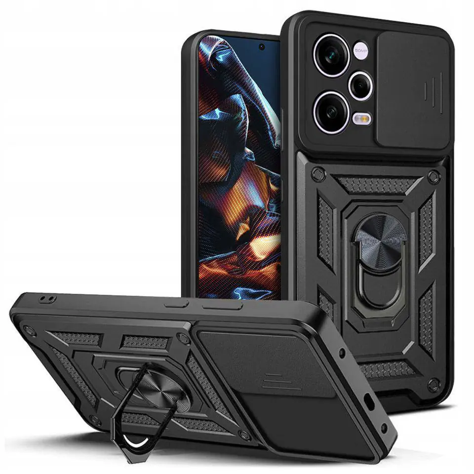 ⁨Etui XIAOMI REDMI NOTE 12 PRO 5G / POCO X5 PRO 5G Tech-Protect Camshield Pro czarne⁩ w sklepie Wasserman.eu