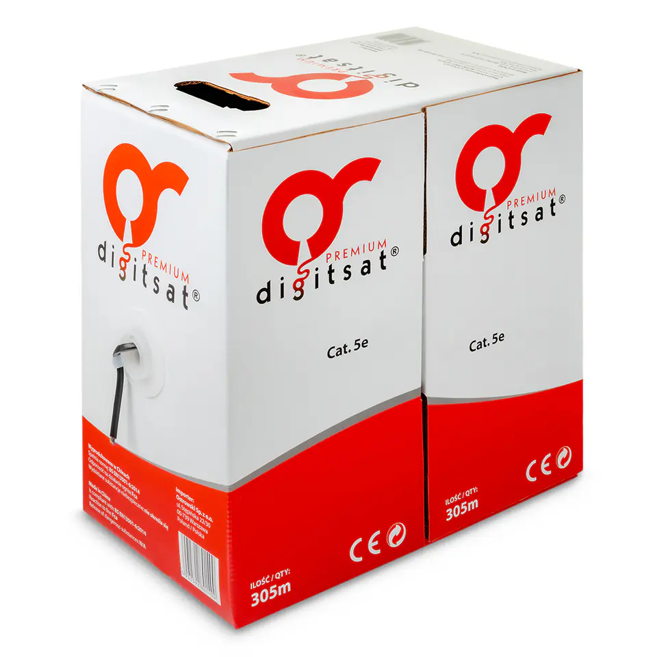 ⁨Skrętka CAT5e U/UTP DG-PREMIUM CU PVC 305m⁩ w sklepie Wasserman.eu