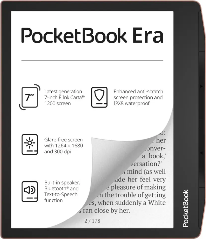 ⁨PocketBook 700 Era Copper e-book reader Touchscreen 64 GB Black, Copper⁩ at Wasserman.eu