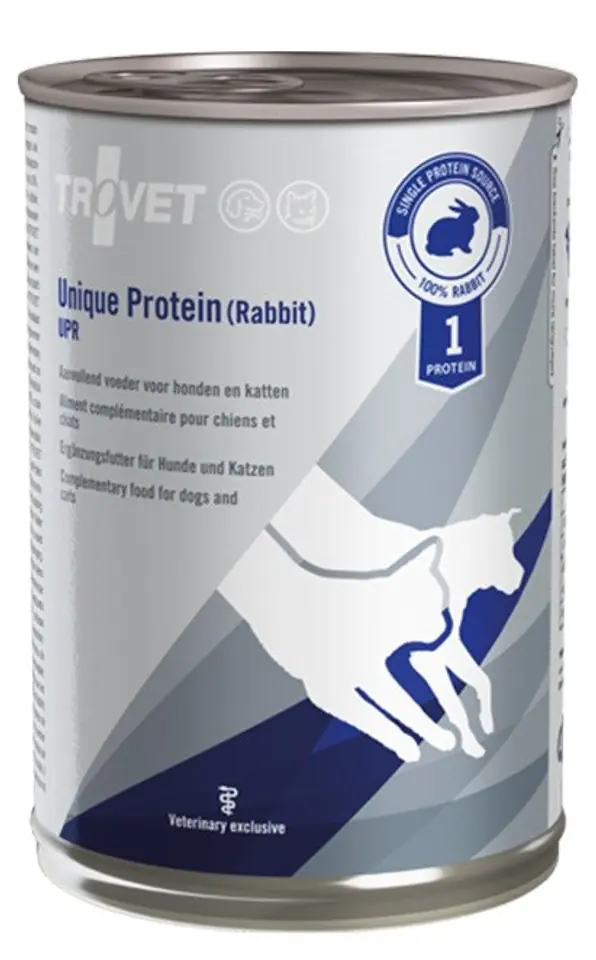 ⁨TROVET Unique Protein UPR with rabbit - Wet dog and cat food - 400 g⁩ at Wasserman.eu