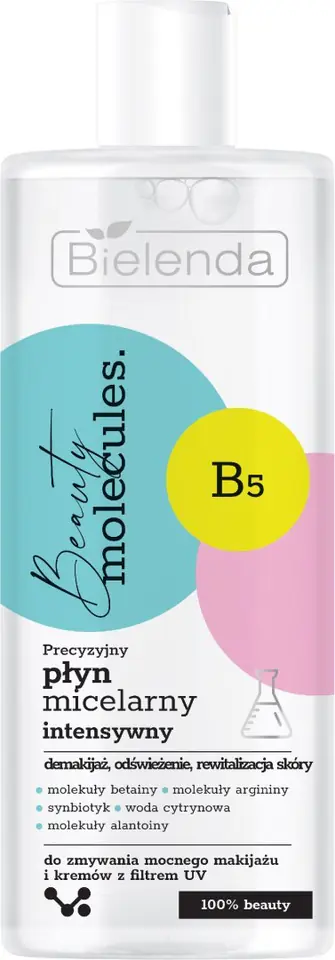 ⁨Bielenda Beauty Molecules.Precyzyjny Płyn micelarny intensywny - do zmywania mocnego makijażu 500ml⁩ w sklepie Wasserman.eu