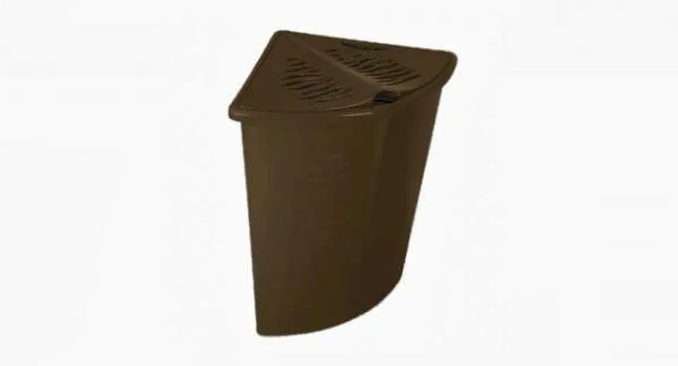 ⁨Laundry basket corner 45 l Brown⁩ at Wasserman.eu