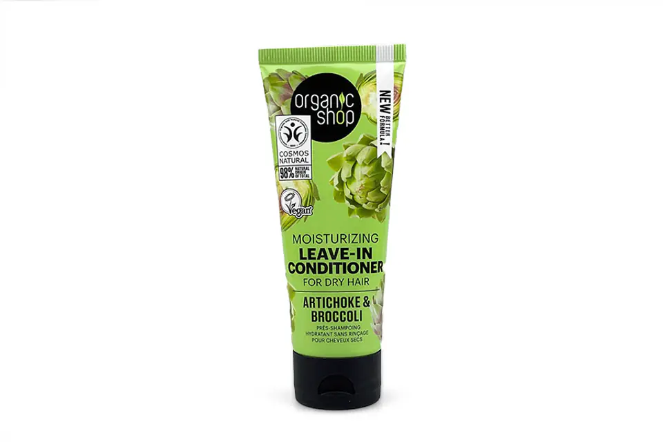 ⁨Organic Shop OS Moisturizing Leave-In Conditioner for Dry Hair Artichoke and Broccoli, 75 ml⁩ w sklepie Wasserman.eu