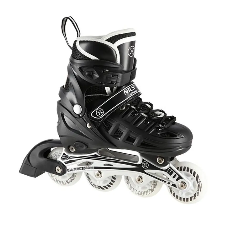 ⁨NH10905 4in1 BLACK LED SIZE M. S(31-34) INLINE SKATES WITH DIM. NILS EXTREME HOCKEY BLADE⁩ at Wasserman.eu