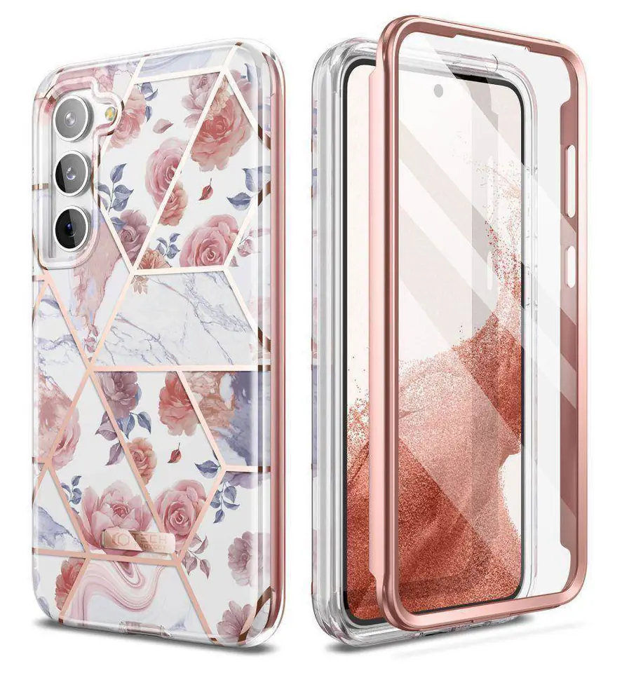 ⁨Etui SAMSUNG GALAXY S23 Tech-Protect Velar Marble różowe⁩ w sklepie Wasserman.eu