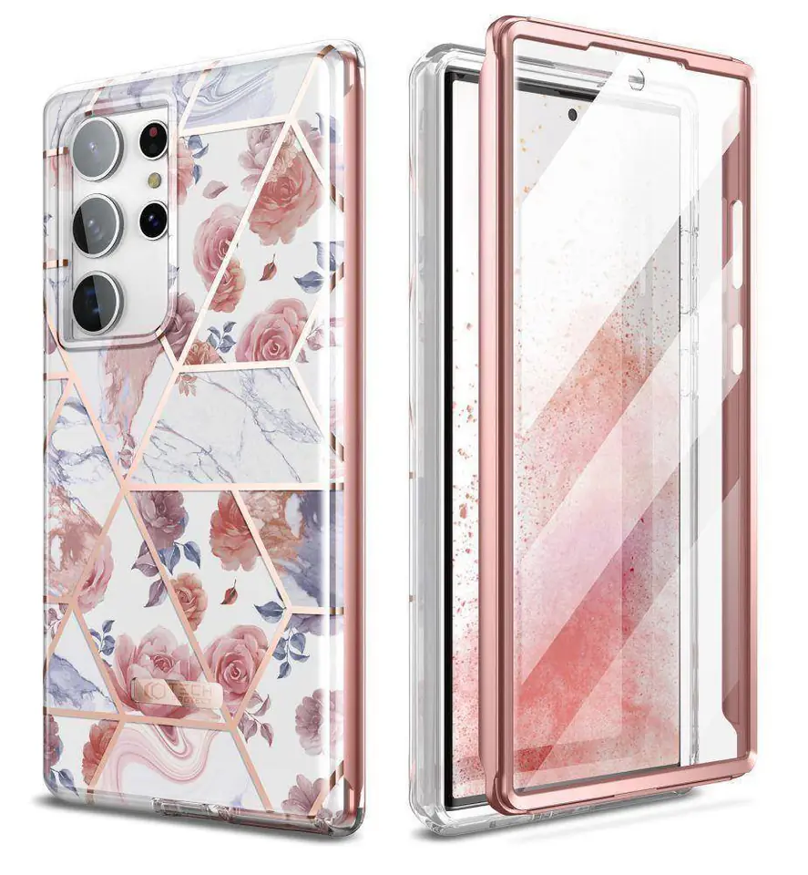 ⁨Etui SAMSUNG GALAXY S23 ULTRA Tech-Protect Velar Marble różowe⁩ w sklepie Wasserman.eu