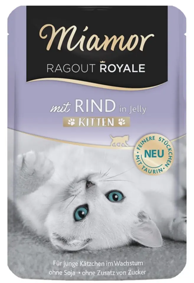 ⁨Miamor Ragout Royale Kitten z Wołowiną w galaretce saszetka 100g⁩ w sklepie Wasserman.eu