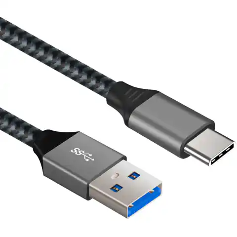 ⁨KABEL USB-C męski - USB 3.1 męski QC3.0 15W 3A (ALU) data/power ART oem 0,5m⁩ w sklepie Wasserman.eu