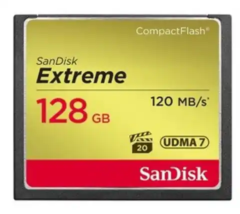 ⁨SANDISK COMPACT FLASH EXTREME 128GB 120 MB/s⁩ w sklepie Wasserman.eu