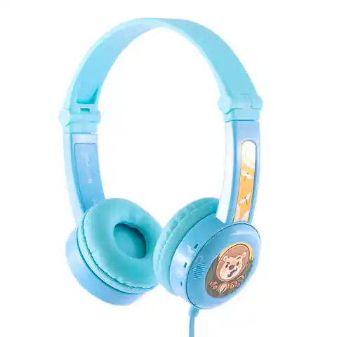 ⁨Słuchawki przewodowe dla dzieci BuddyPhones Travel (niebieskie)⁩ w sklepie Wasserman.eu