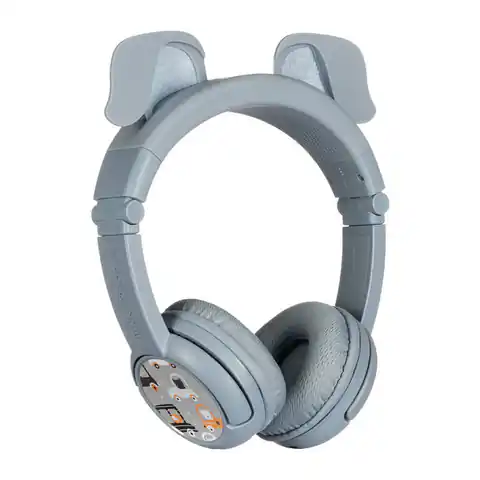 ⁨Słuchawki bezprzewodowe dla dzieci BuddyPhones Play Ears Plus dog (niebieskie)⁩ w sklepie Wasserman.eu