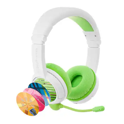 ⁨Słuchawki bezprzewodowe dla dzieci BuddyPhones School+ (zielone)⁩ w sklepie Wasserman.eu