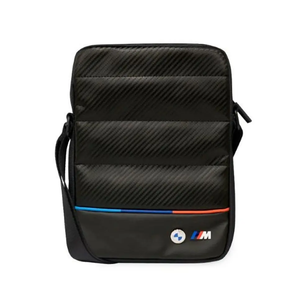 ⁨Torba BMW BMTB10PUCARTCBK Tablet 10" czarny/black Carbon&Nylon Tricolor⁩ w sklepie Wasserman.eu