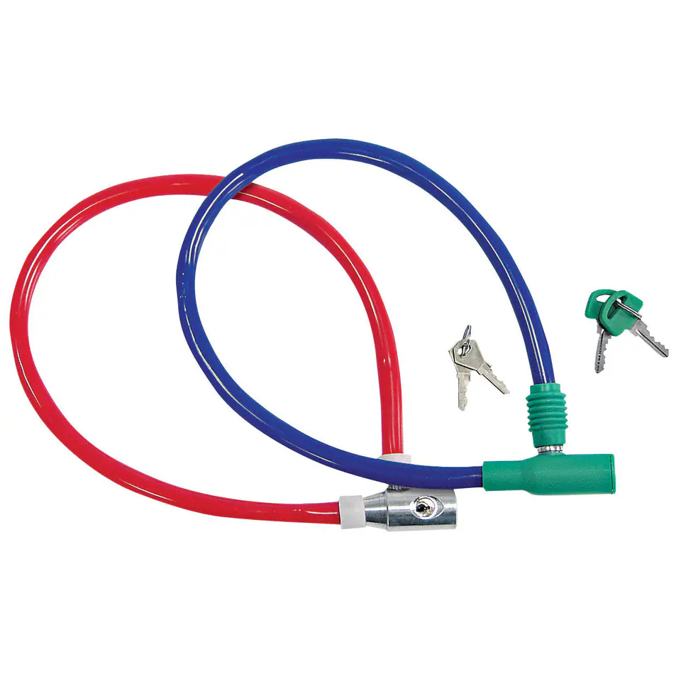 ⁨24902 Anti-theft steel cable for key coated PVC 550 mm, Mega⁩ at Wasserman.eu