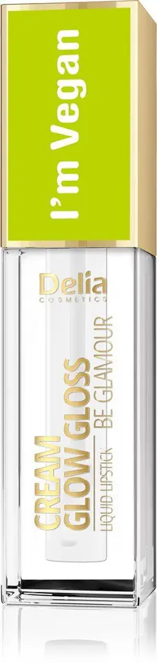 ⁨Delia Cosmetics Cream Glow Gloss Wegański Błyszczyk do ust nr 100 Totally Crystal 5ml⁩ w sklepie Wasserman.eu