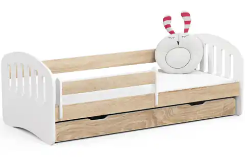 ⁨Łóżko dziecięce PLAY 180x80 Dąb Sonoma + Materac⁩ w sklepie Wasserman.eu