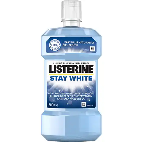 ⁨Listerine Stay White płyn do płukania jamy ustnej 500ml⁩ w sklepie Wasserman.eu