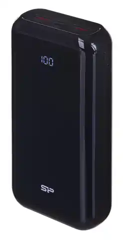 ⁨Powerbank Silicon Power QS28 20000mAh LCD QC3.0+PD 2x USB A, 1x mUSB + 1x USB C, czarny⁩ w sklepie Wasserman.eu