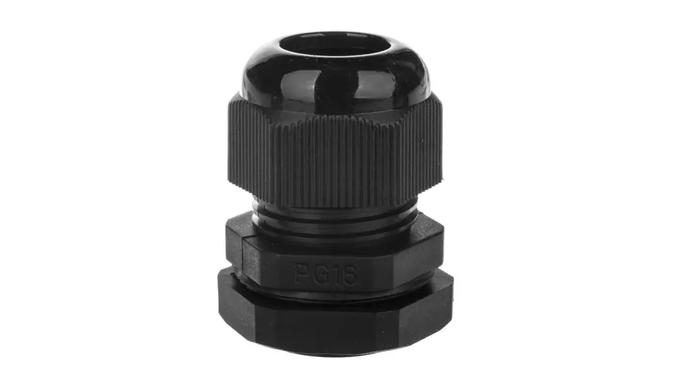 ⁨Polyamide cable gland PG16 IP68 DP 16/H BK black E03DK-01030300401⁩ at Wasserman.eu