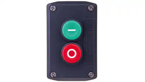 ⁨Kaseta sterownicza 2-otworowa z przyciskami zielony/czerwony IP65 XALD213⁩ w sklepie Wasserman.eu