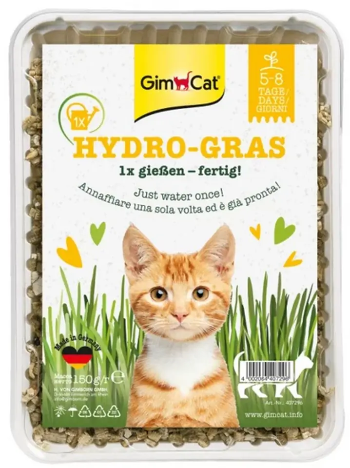 Gimpet Hydro-Gras - Trawa z hydrogranulkami dla kota - pojemnik 150g w sklepie Wasserman.eu