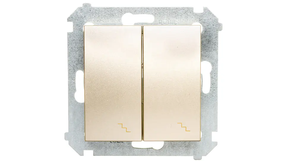 ⁨Simon 54 Stair connector double with backlight gold matt DW6/2L.01/44⁩ at Wasserman.eu