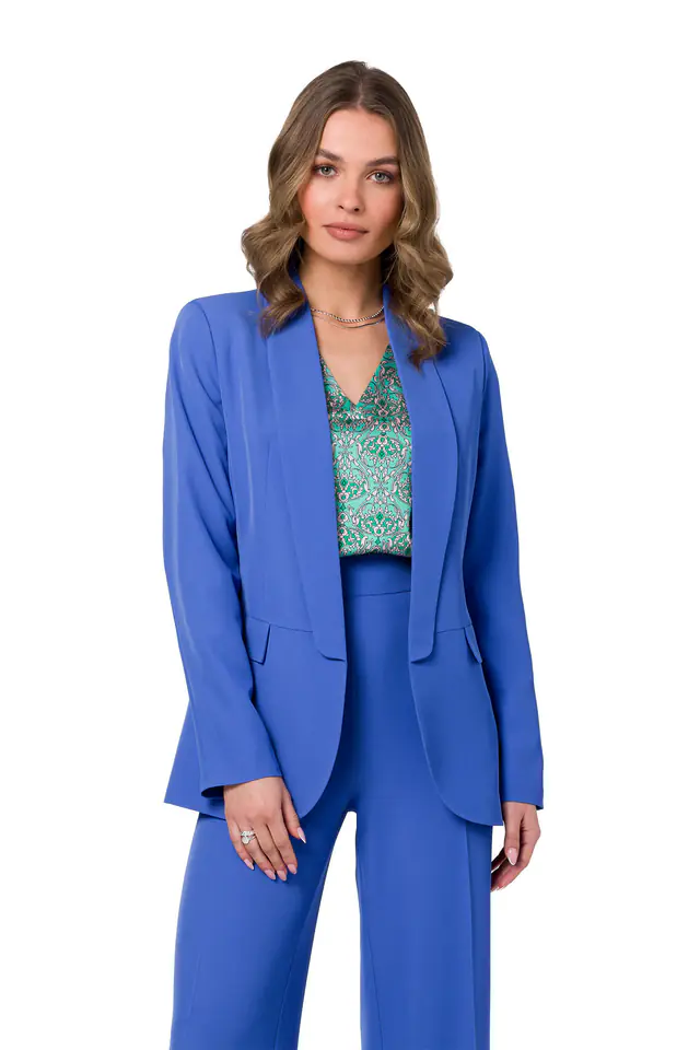 ⁨S330 Marynarka bez zapięcia - niebieska (kolor blue, rozmiar L)⁩ w sklepie Wasserman.eu