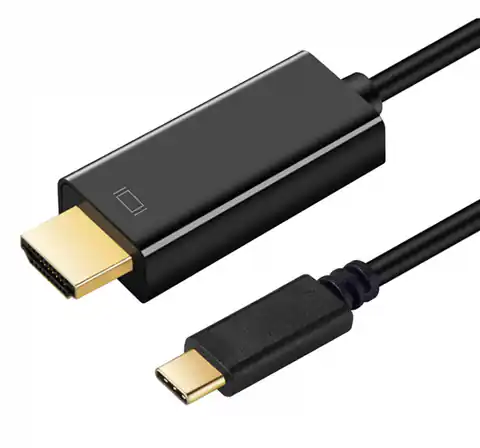 ⁨KABEL USB-C męski - HDMI męski 4K 30Hz (PL) ART oem 1.8m⁩ w sklepie Wasserman.eu