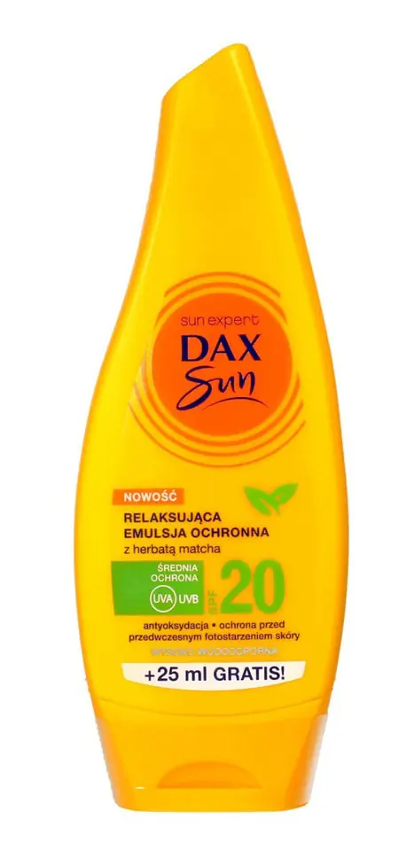 ⁨Dax Sun Relaksująca Emulsja ochronna z herbatą matcha SPF 20 175ml⁩ w sklepie Wasserman.eu