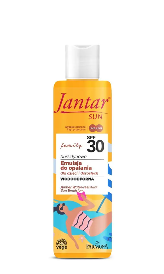 ⁨FARMONA Jantar Sun Bursztynowa Emulsja do opalania Family SPF30 200ml⁩ w sklepie Wasserman.eu