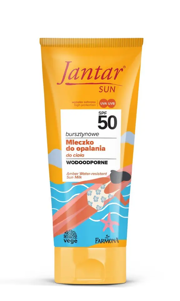 ⁨FARMONA Jantar Sun Bursztynowe Mleczko do opalania do ciała SPF50 200ml⁩ w sklepie Wasserman.eu