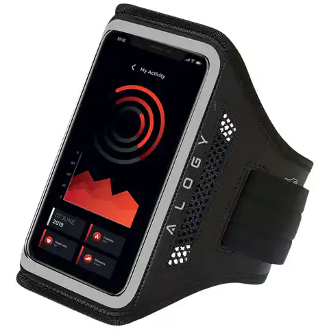 ⁨Alogy Waterproof Sport ArmBand Running Case Waterproof Shoulder Band Phone 6.5 Inches Black⁩ at Wasserman.eu