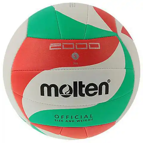 ⁨Piłka do siatkówki Molten V5M2000-L (kolor Biały. Czerwony. Zielony, rozmiar 5)⁩ w sklepie Wasserman.eu