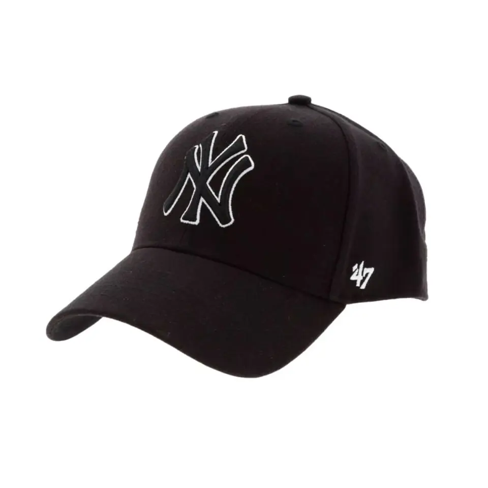 ⁨Czapka z daszkiem 47 Brand New York Yankees MVP Cap (kolor Czarny, rozmiar One size)⁩ w sklepie Wasserman.eu