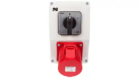 ⁨Zestaw instalacyjny z gniazdem 16A 5P RS-Z (0-1) czerwony 6271-00⁩ w sklepie Wasserman.eu
