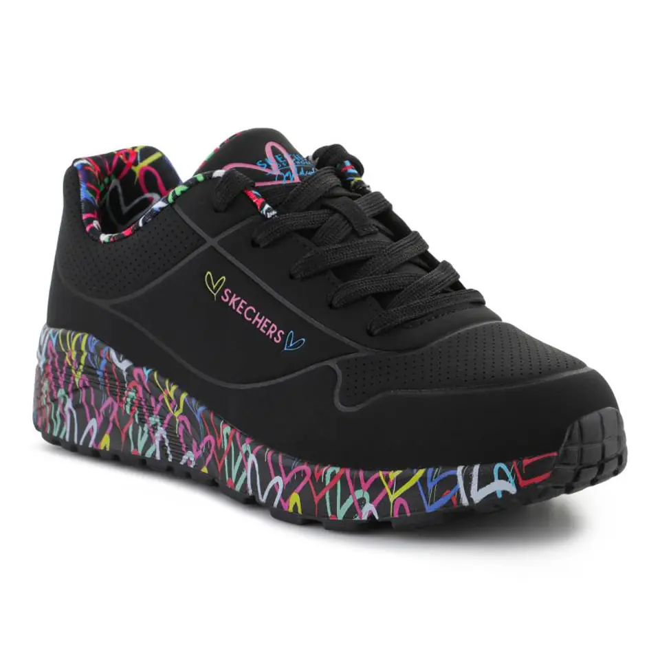⁨Buty Skechers Lovely Luv Jr 314976L (kolor Czarny. Wielokolorowy, rozmiar EU 27.5)⁩ w sklepie Wasserman.eu