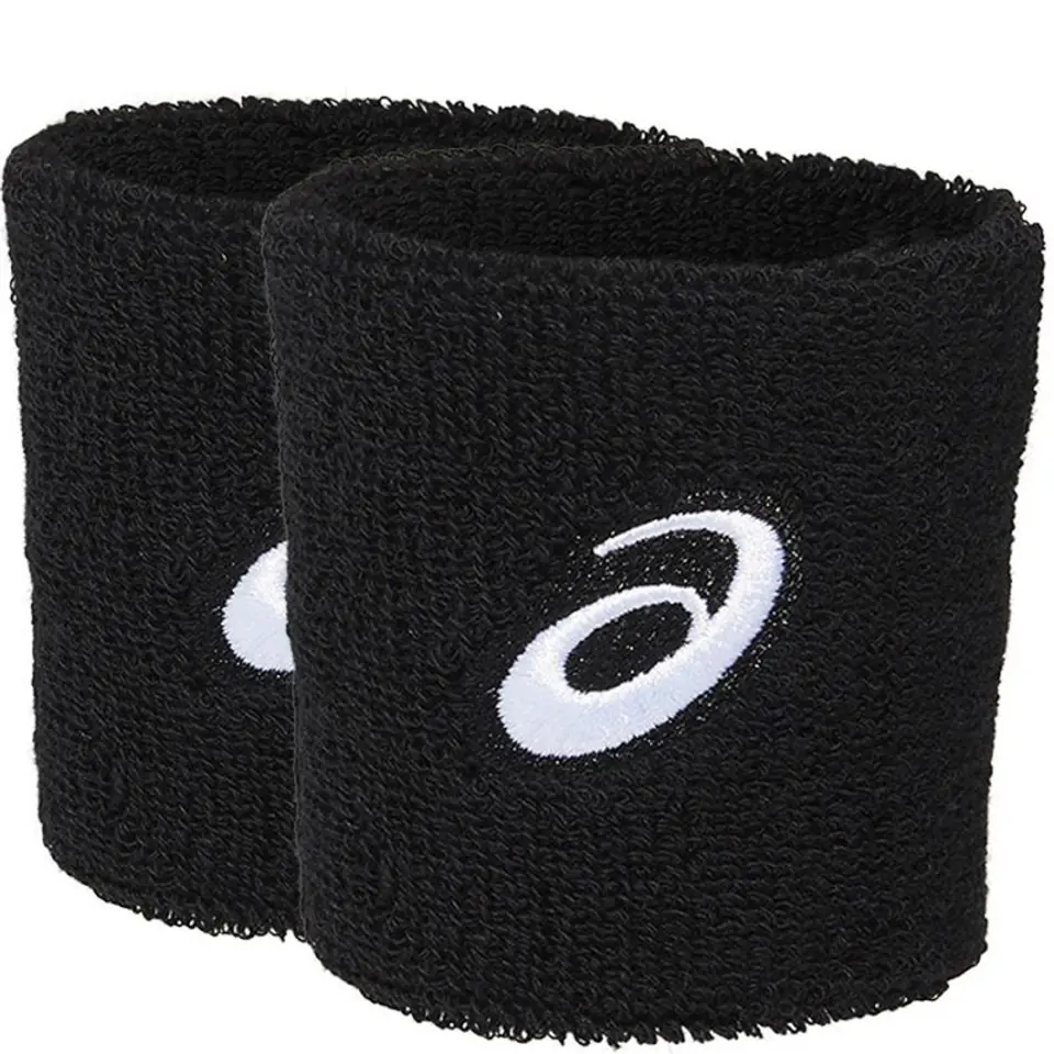 ⁨Frotka, opaska na rękę Asics Wrist Band 3043A077 (kolor Czarny, rozmiar one size)⁩ w sklepie Wasserman.eu