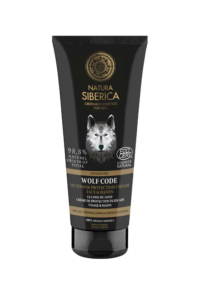 ⁨Natura Siberica Men Ochronny Krem do twarzy i dłoni Wolf Code dla mężczyzn 80ml⁩ w sklepie Wasserman.eu