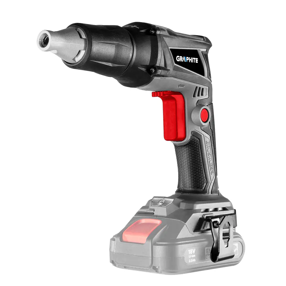 ⁨Cordless brushless screwdriver for plasterboard Energy+ 18V Li-lon, 0-4400 min-1, 1/4" handle,⁩ at Wasserman.eu