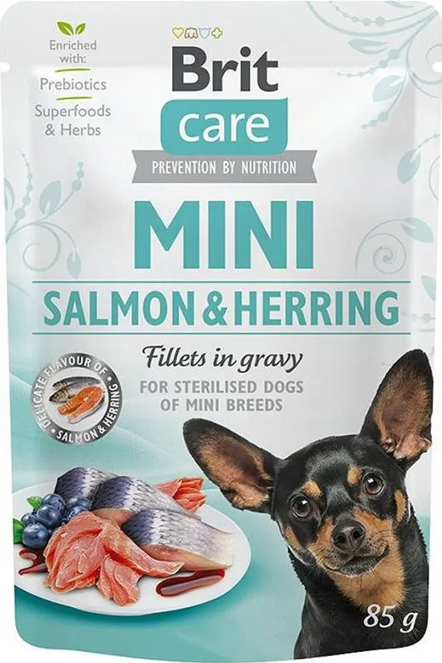 ⁨BRIT Care Mini Salmon&Herring Sterilised - Wet dog food - 85 g⁩ at Wasserman.eu