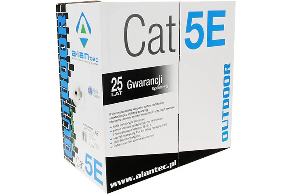 Kabel UTP kat.5e ZEWNĘTRZNY SUCHY 4PR 305m ALANTEC w sklepie Wasserman.eu